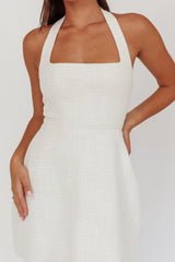 Hendrix Halterneck A-Line Mini Dress Cream