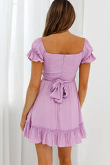 Linka Off-Shoulder Tie Back Dress Lilac
