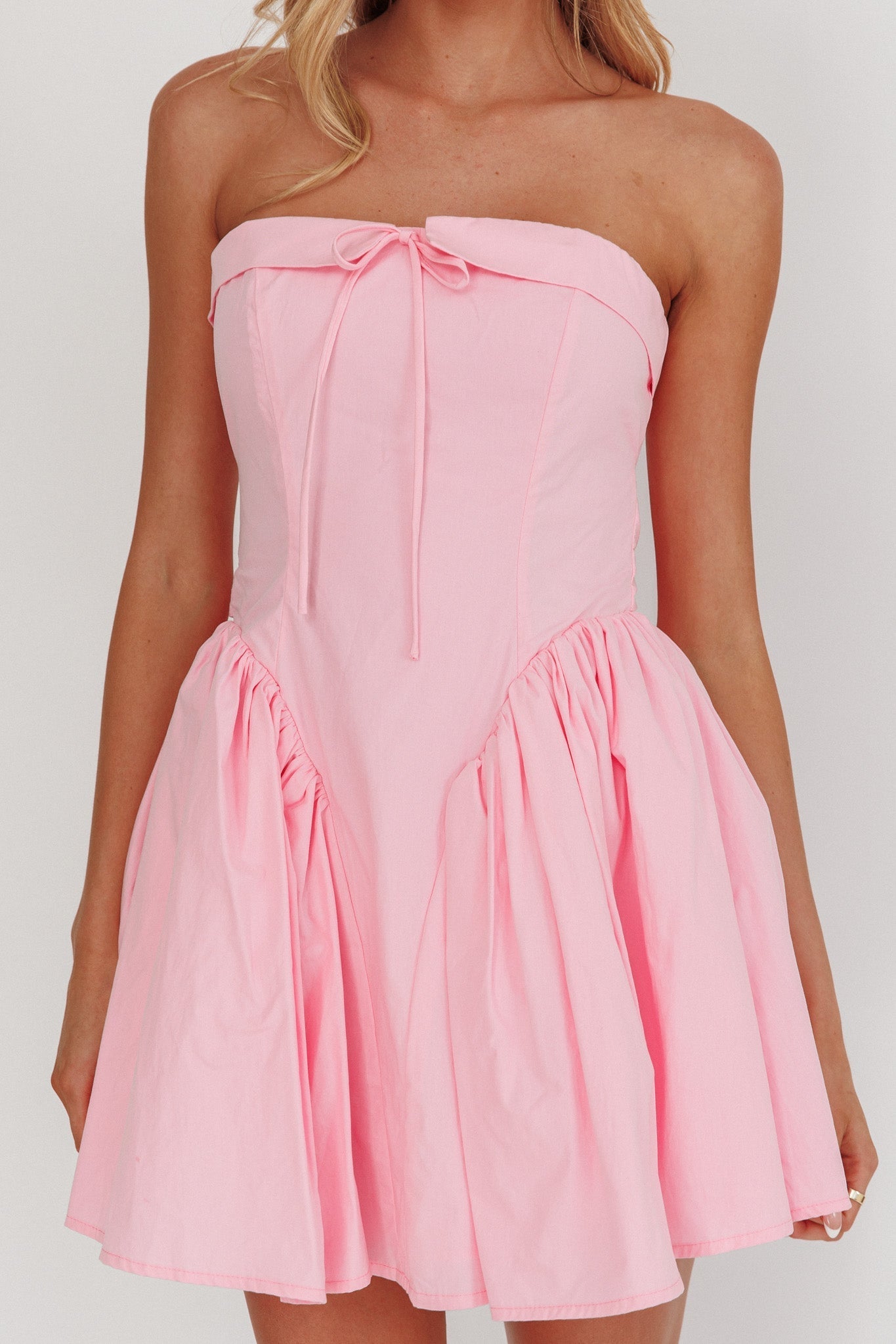 Angel Girls Bow Back Mini Dress Pink